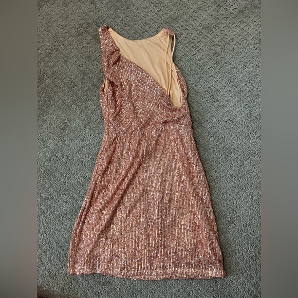 HELLO MOLLY ROSE GOLD DRESS SIZE XS - Picture 2 of 2